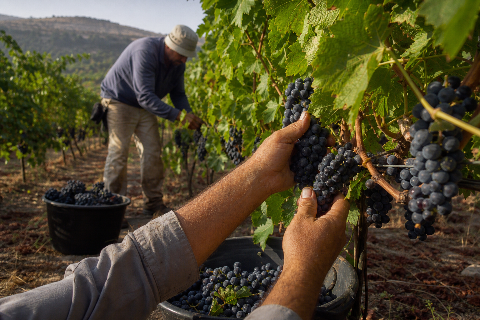 Grape harvest in the Galilee